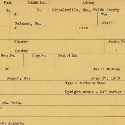 E. F. Smith Military Records