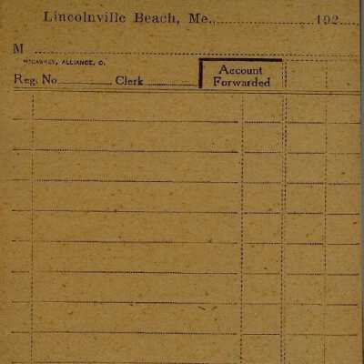 Nichols Garage blank invoices