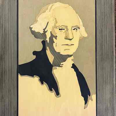 Veneer portrait of George Washington