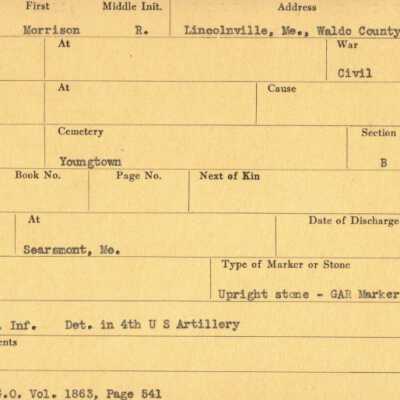 Morrison R. Heal Military Records