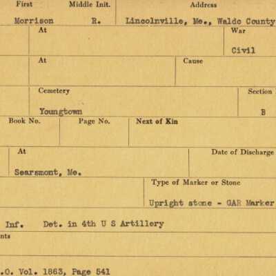 Morrison R. Heal Military Records