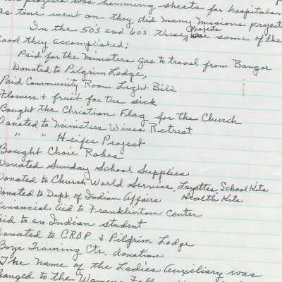 History of the Women's Fellowship of the United Christian Church