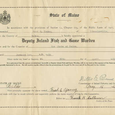 Fred Young Warden License