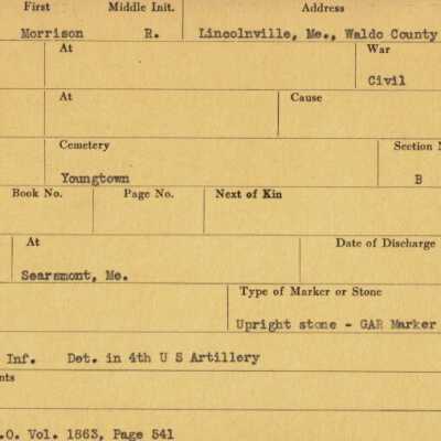 Morrison Heal Military Records