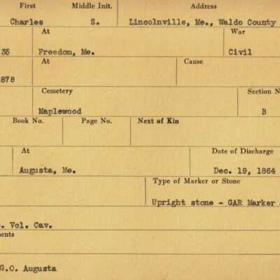 Charles S. Brown Military Records