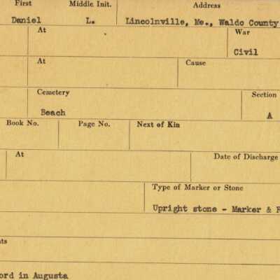 Daniel L. Frohock Military Records