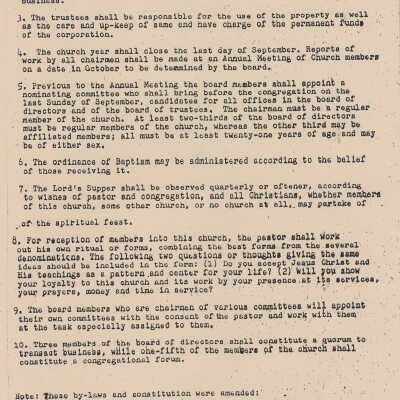 By-laws of United Christian Church at Lincolnville Center, Maine