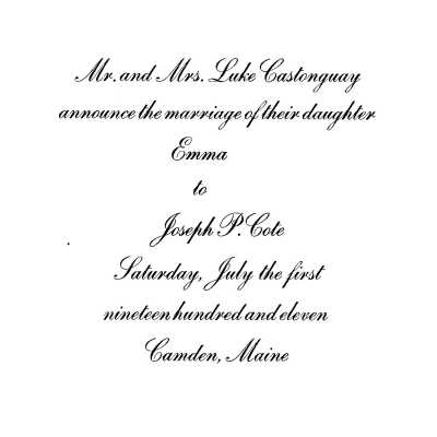 Wedding Announcement