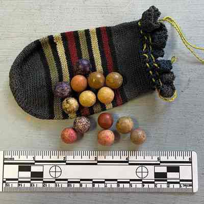 Clay Marbles & Bag