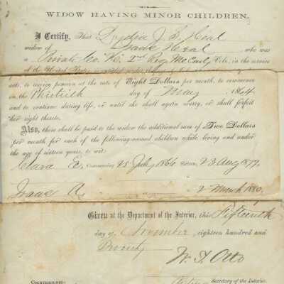 Lydia Heal pension papers