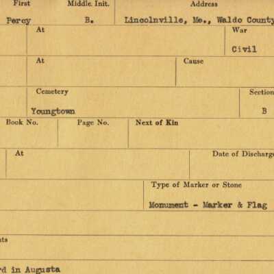 Percy B. Dean Military Records