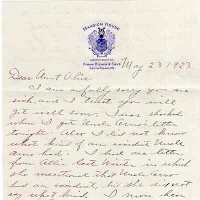Knight Collection - 1923 Letter