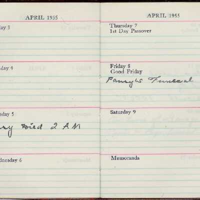George E. Nichols Diary 1955