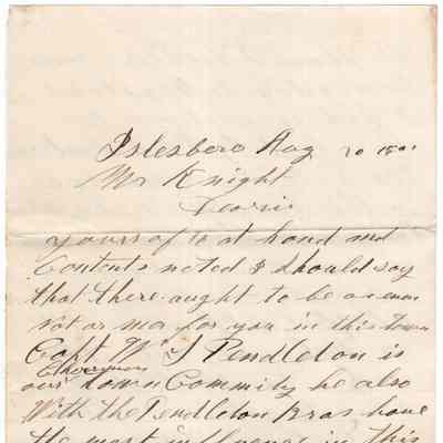 Knight Collection - 1901 Letter