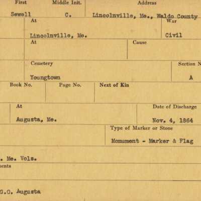 Sewell C. Young Military Records
