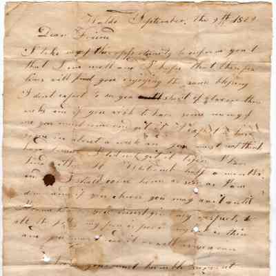 Knight Collection - 1829 Letter