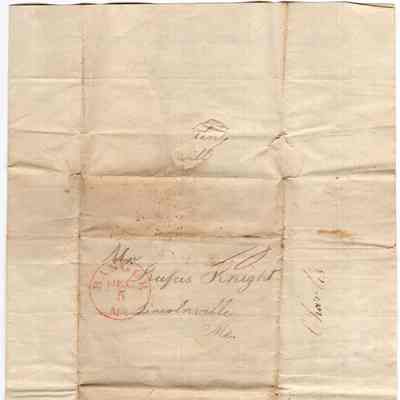 Knight Collection - 1833 Letter
