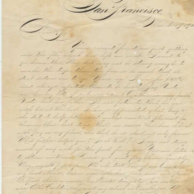 Letters from Fred O. Young to Ina Hardy Rolerson