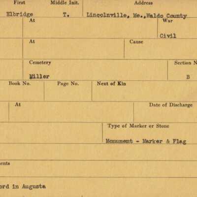 Elbridge T. Churchill Military Records