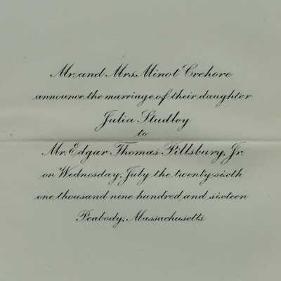 Crehore - Pillsbury wedding