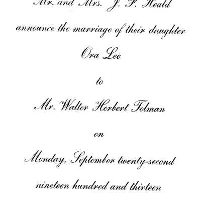 Wedding Announcement