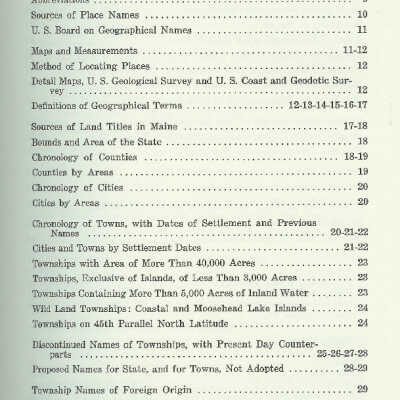 Table of contents