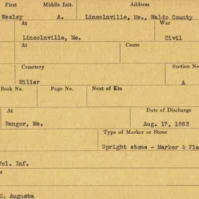 Wesley A. Heal Military Records