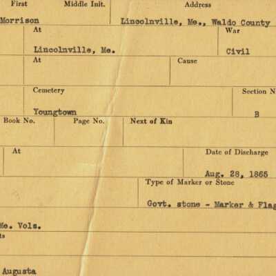 Morrison Young Military Records