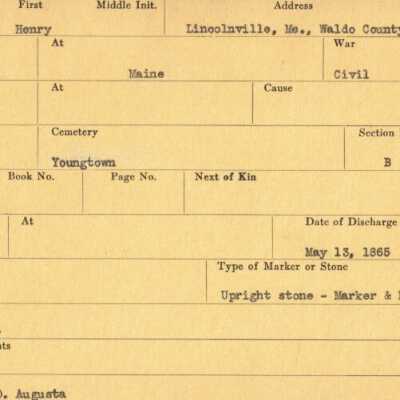 Henry Manning Military Records