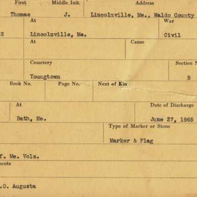 Thomas J. Young Military Records