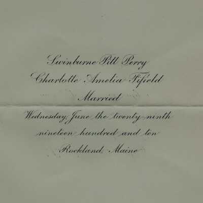Wedding announcement - Perry - Fifield