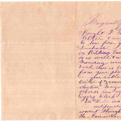 Knight Collection - 1882 Letter