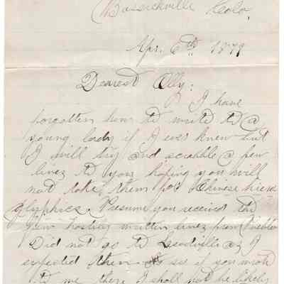 Knight Collection - 1879 Letter