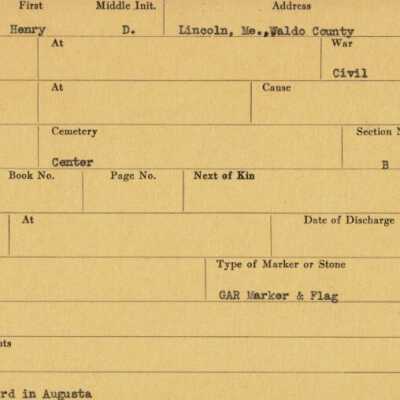 Henry D. Norton Military Records