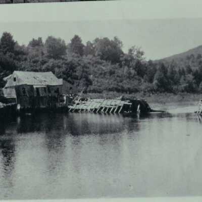 Damaged dam at Ducktrap