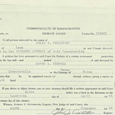 Petition to Probate Court
