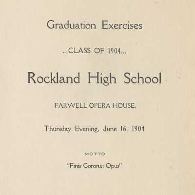 Rockland High School graduation announcement