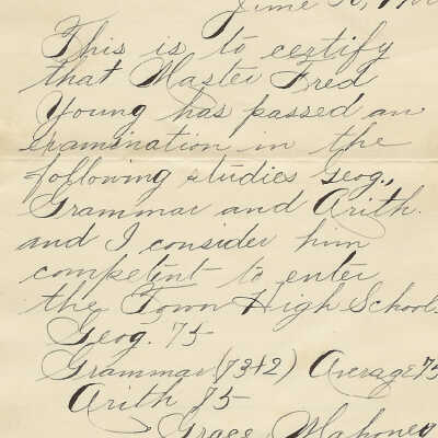 Letter to Fred Young