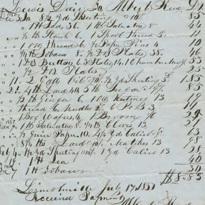 Receipt Lewis Dairy