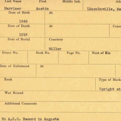 Austin Mariner Military Records
