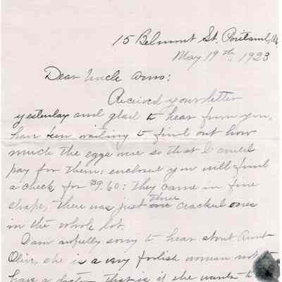 Knight Collection - 1923 Letter