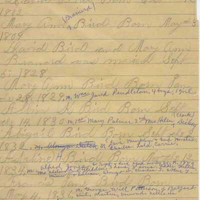 Bird family records