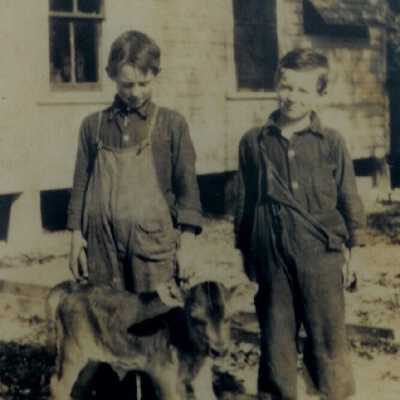 Frank and Bob Rolerson with new calf
