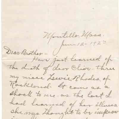 Knight Collection - 1923 Letter
