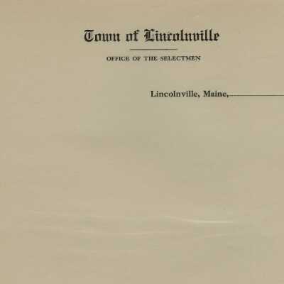 Writing Paper - Town of Lincolnville