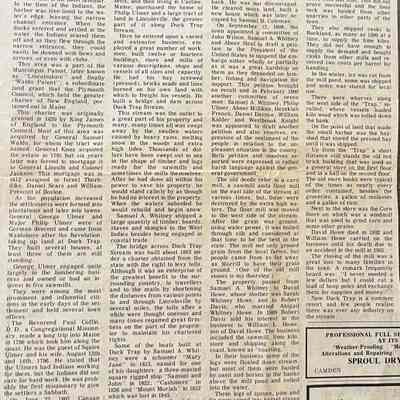 Ducktrap newspaper clipping