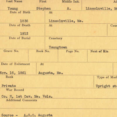 Stephen A. Young Military Records