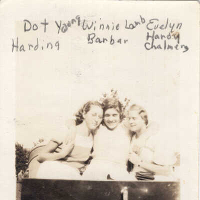 Dot Young Harding, Winnie Lamb Barbar, Evelyn Hardy Chalmers