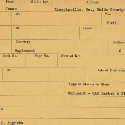 Captain Isaac Matthews Military Records