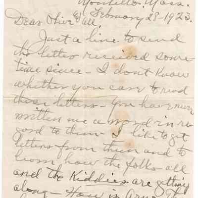 Knight Collection - 1923 Letter